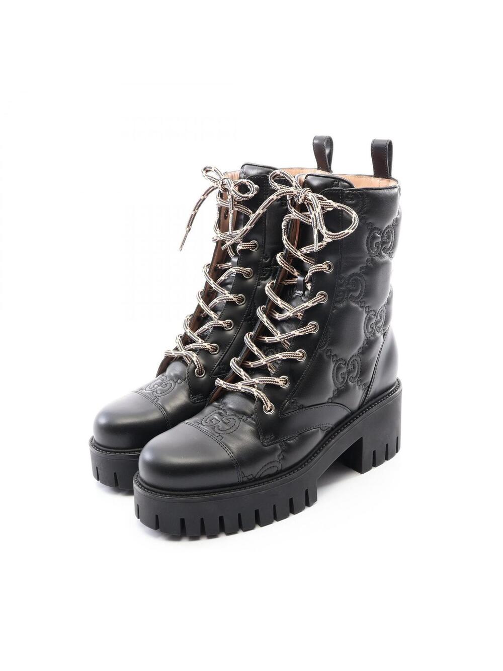 Gucci Side Zip Lace Up Short Boots #373019G85B